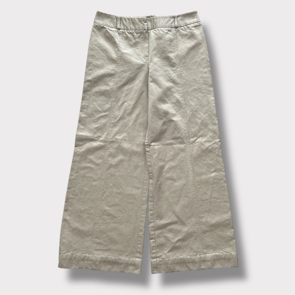 Meritage Women’s Size 10 Wide Leg Flare Khaki Beige High Rise Pants